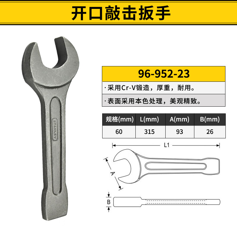 史丹利開口敲擊扳手 專業(yè)場(chǎng)景下的可靠伙伴